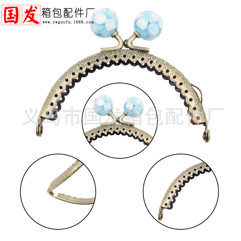 8.5CM semicircular en relieve de encaje de jalea caramelo cabeza de oro bronce 0168 - GT