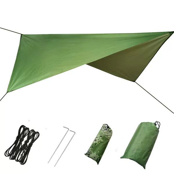 Outdoor camouflage multi-functional canopy waterproof sunshade beach pergola sunshade tent lightweight moisture-proof mat floor cloth