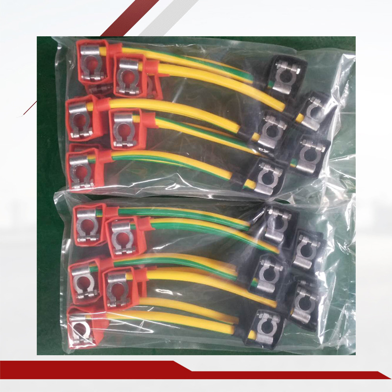 弯头电瓶连接线铅头电瓶连接线蓄电池串联线铅桩头连接并连线现货