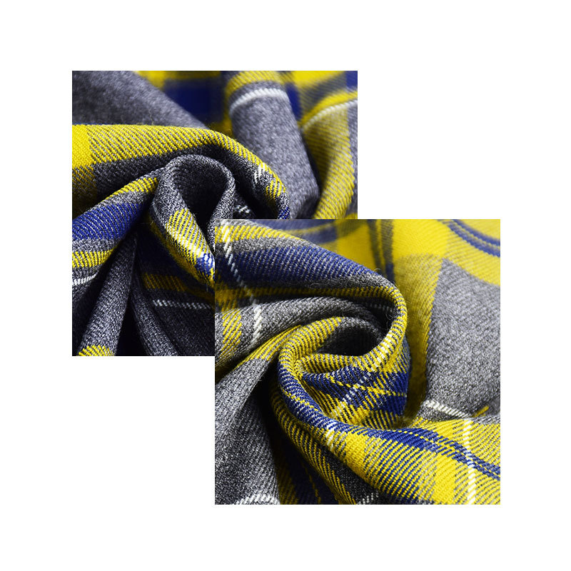 梭织TR 色织格子衬衫面料 涤粘衬衫布 学生装职业装面料