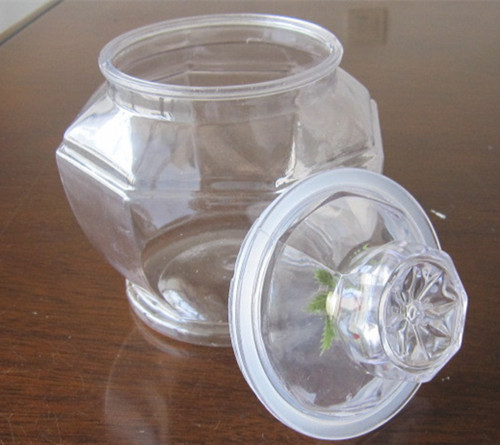 厂家批发美观透明糖果罐，PET 广口塑料坚果瓶，密封储物罐