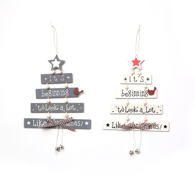 24 New Christmas Wooden Christmas Tree Christmas Dooring Decoration…