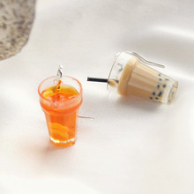 微缩食玩场景模型拍摄布景DIY搞怪耳环吊坠迷你仿真原味珍珠奶茶