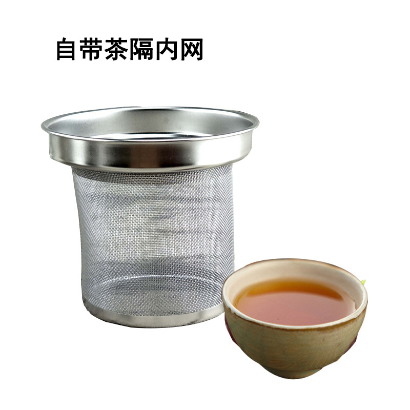 Fábrica al por mayor de acero inoxidable restaurante casa té hervidor hirviendo juego hogar fondo plano con colador tetera