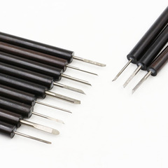 Tang-style carving knife, handmade nucleus carving knife, olive kernel and walnut carving knife, wood carving knife, micro-carving, 12 types of nucleus carving knives