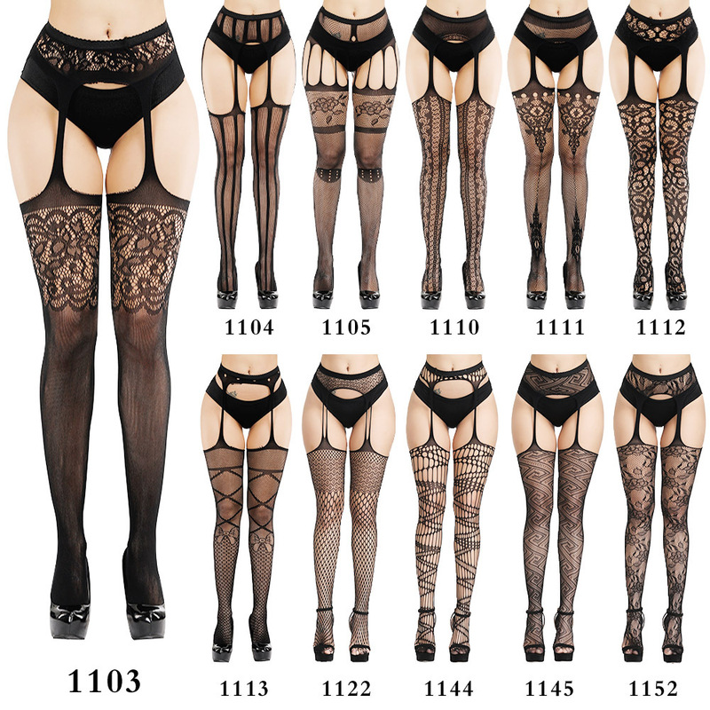 European and American original jacquard sling mesh socks sexy pantyhose sexy stockings summer anti-off mesh socks temptation