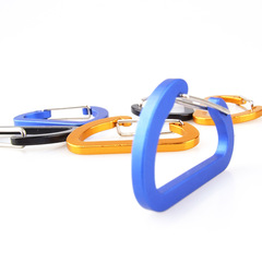 Outdoor Camping Aluminum Alloy D-type Climbing Buckle Multi-functional Hook and Loop Quick Hook Lightweight Keychain for Earphones Wholesale