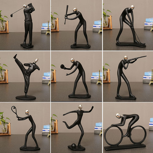 Minimalist Sports Figurine Decor for Living Room, Study, Cabinet, Bar Cabinet, Character Ornament, Home Decor, Personalized Fashion Art Piece
