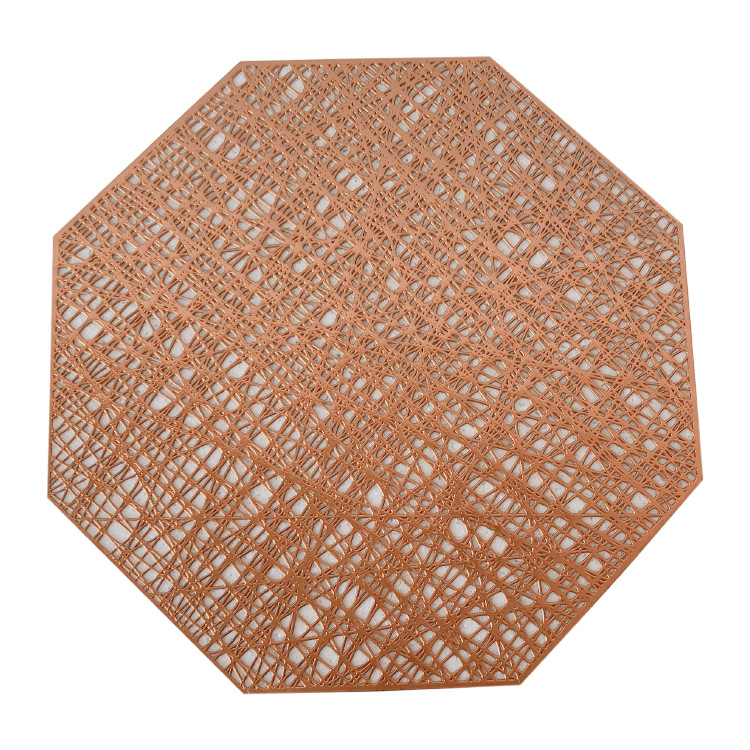 Home Daily solid color Nordic round placemat creative octagonal restaurant hotel decoration pvc heat insulation mat