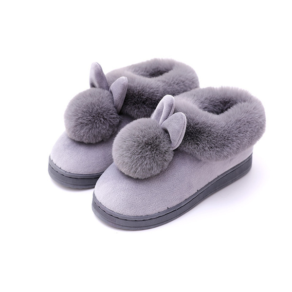 Long ear single -ball cotton shoes men and women in winter warm bag…