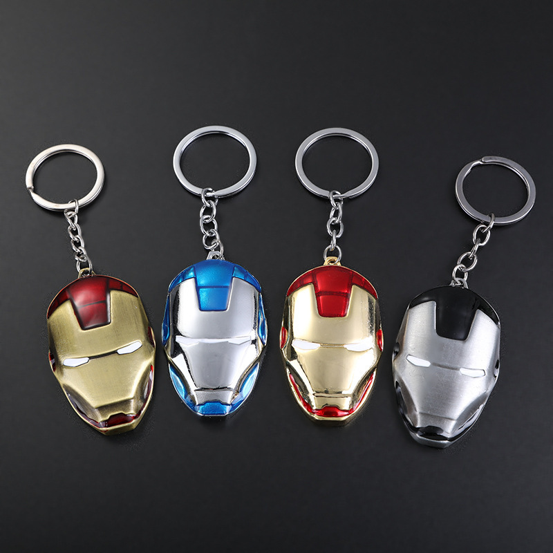 Marvel Iron Man Zinc Alloy Keychain Pendant Creative Gift Key Ring Decoration Car Key Bag Accessory Marvel Iron Man Zinc Alloy Keychain Pendant Creative Gift Key Ring Decoration Car Key Bag Accessory