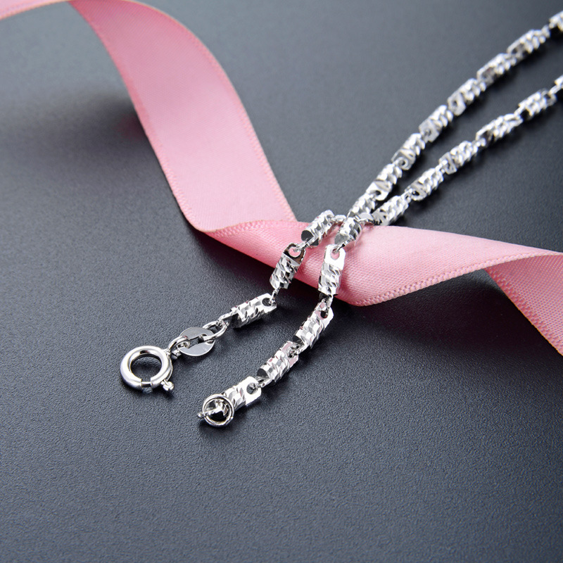 Collar de hombre de hip-hop europeo y americano S925 plata cadena de cilindro corto tendencia simple accesorios de comercio exterior transfronterizos de cadena única