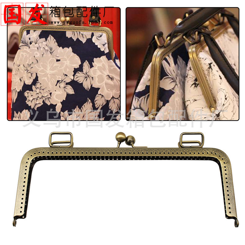 24cm cuadrado PU brazalete oro negro marrón brazalete opcional accesorios de bolso de cuero PU