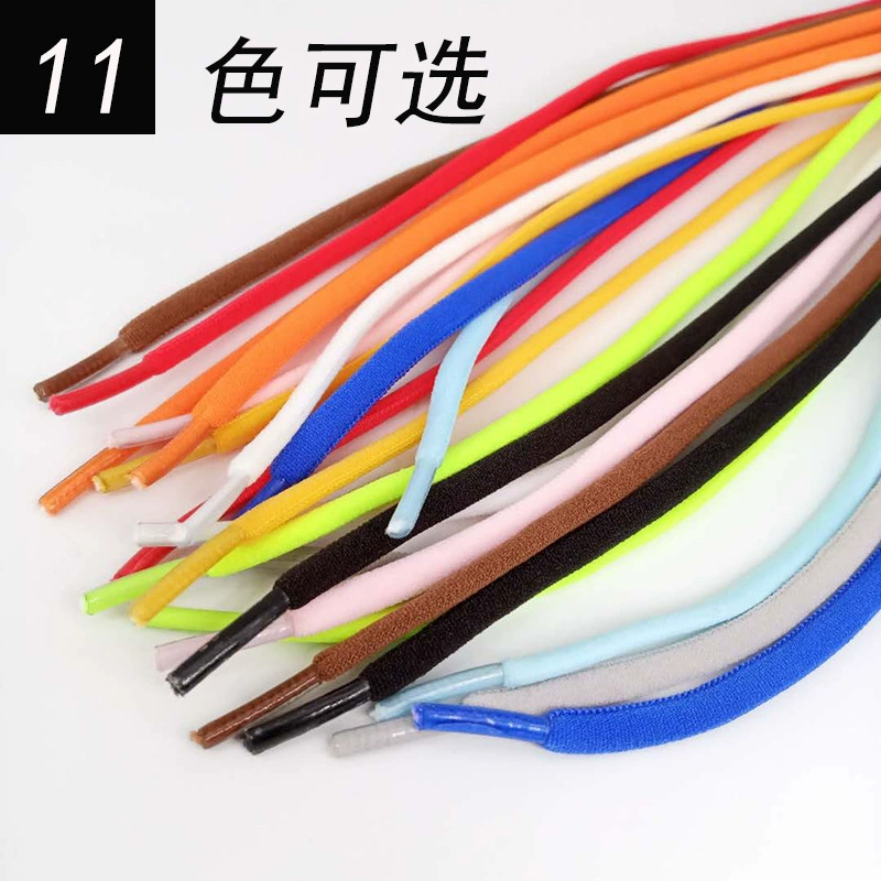 Cross-Border Самые продаваемые полукруглые эластичные шнурки для мужчин и женщин, взрослые дети, резинка без завязок, шнурки черного и белого цвета