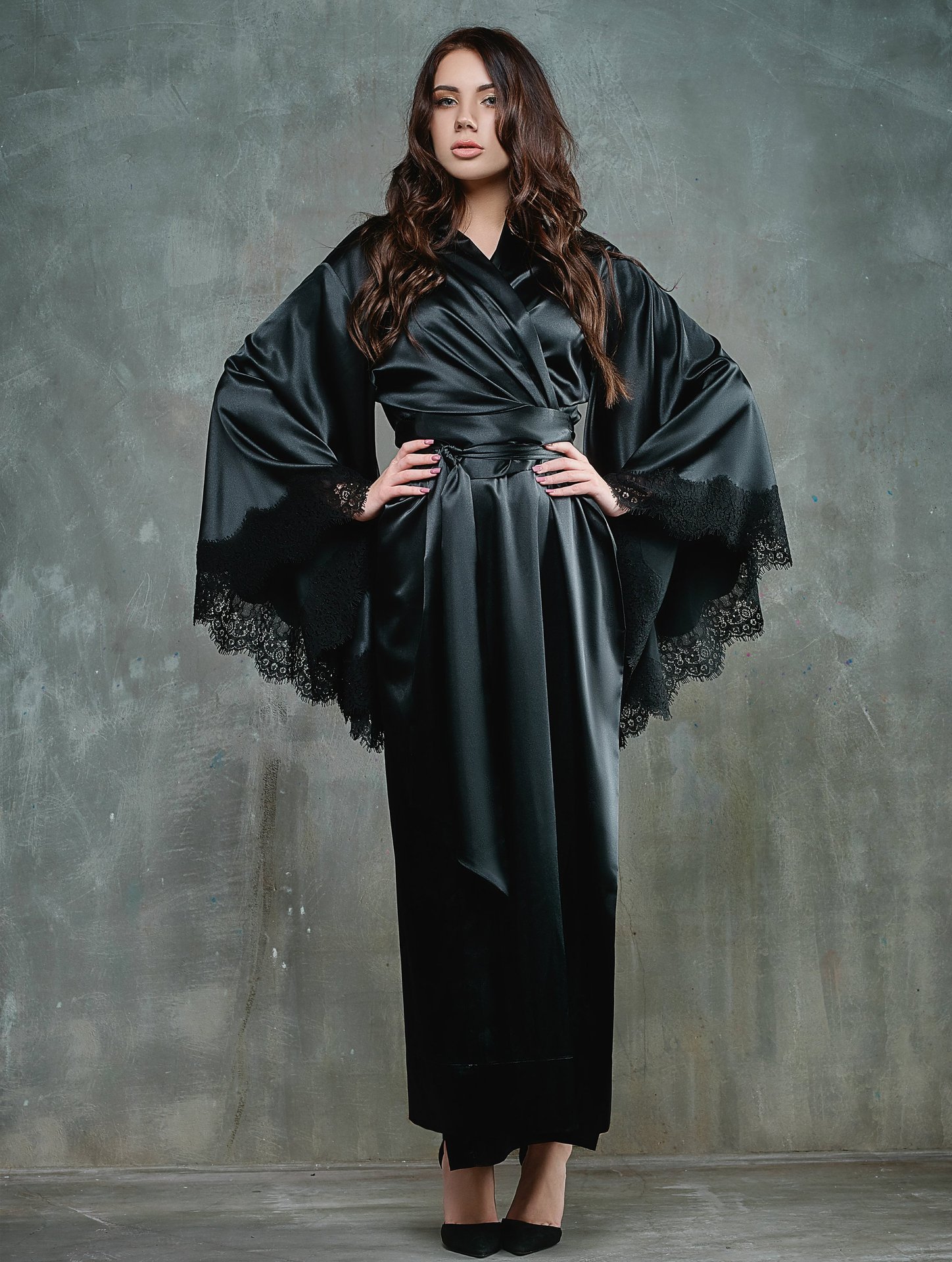 785 comercio Exterior de Europa y América más el tamaño lencería sexy color seda hogar Albornoz pelo Amazon