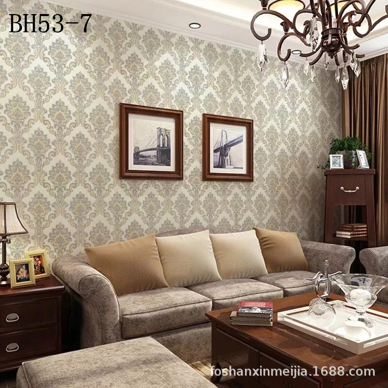 Self-adhesive wallpapers PVC on wall