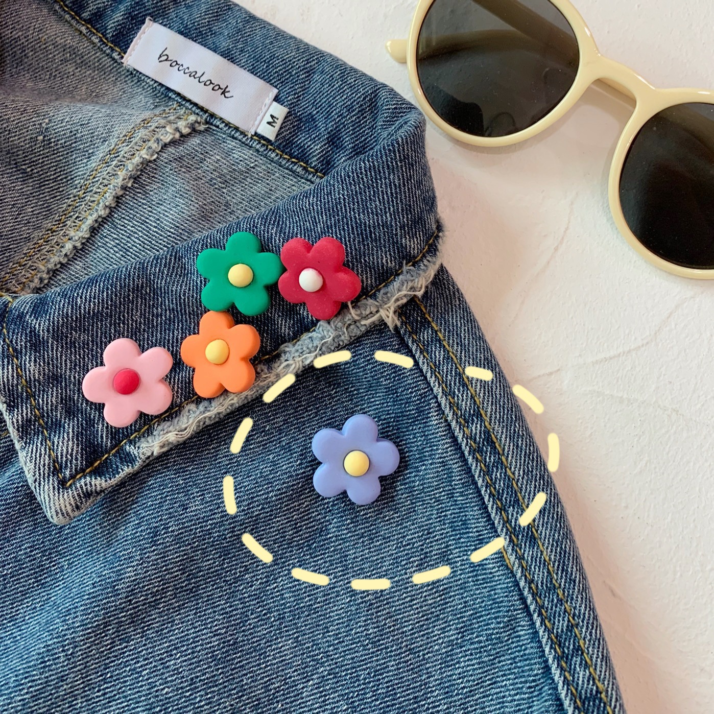 Japonés y Coreano ins broche de La Flor linda chica corazón pin bolsa colgante Internet celebridad ramillete color caramelo adornos Accesorios