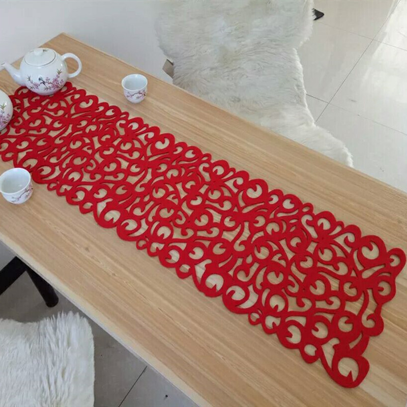 厂家供应毛毡桌旗 茶几垫 创意楼空除醛环保防滑桌垫 支持定购