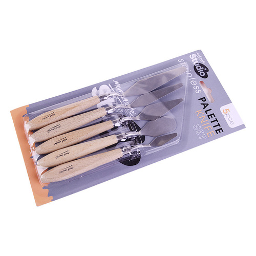 Montmartre oil painting scraper stainless steel acrylic painting palette knife metal manicure tool scraper palette set
