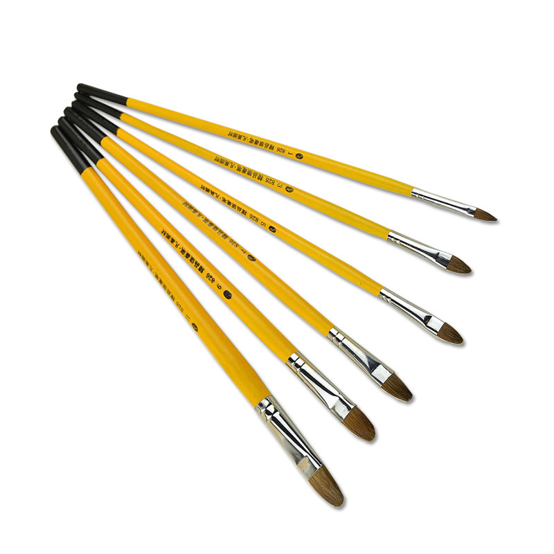 Factory direct supply Van Gogh 826 wolf brush oil brush set water chalk flat round head art supplies