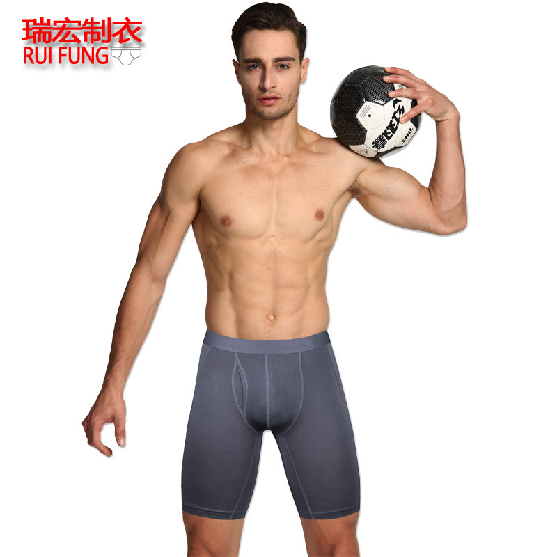 Add fertilizer to increase antibacterial men's sports five-point underwear men's boxer pants anti-wear leg running tight boxer pants wholesale