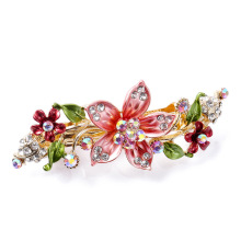 复古女士发饰 发夹 人工彩绘花卉弹簧夹 景点热销盘发头饰批发