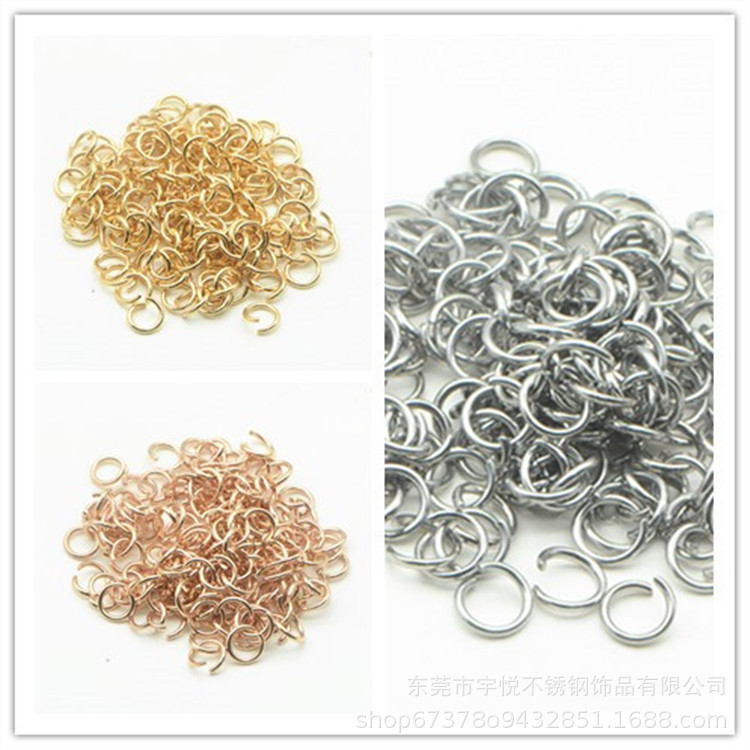 Wholesale Stainless Steel Single Ring 0.7~2.0mm Wire Diameter Open Ring Open Loop Bracelet Necklace Jewelry Connecting Accessories