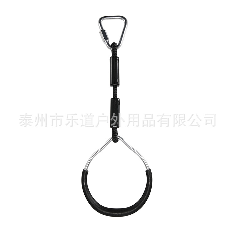 Amazon Venta caliente de los niños coloridos anillos al aire libre ninja cuerda combinación accesorios aérea escalada anillo colgante