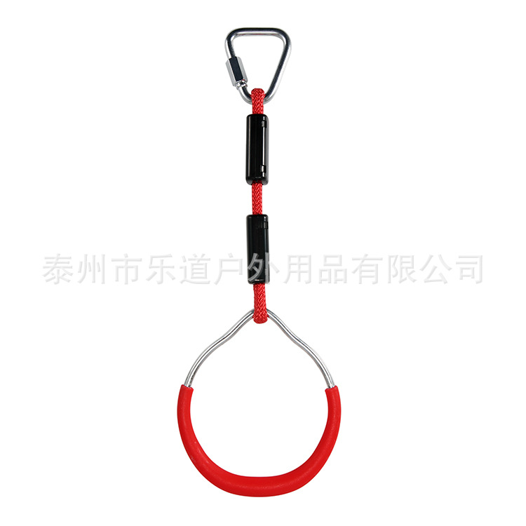 Amazon Venta caliente de los niños coloridos anillos al aire libre ninja cuerda combinación accesorios aérea escalada anillo colgante