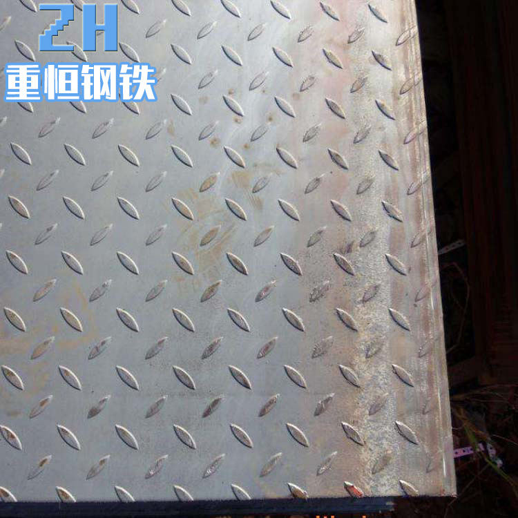 花纹钢板批发 热镀锌花纹板 12mm厚花纹钢板 花纹铁板可定尺开平