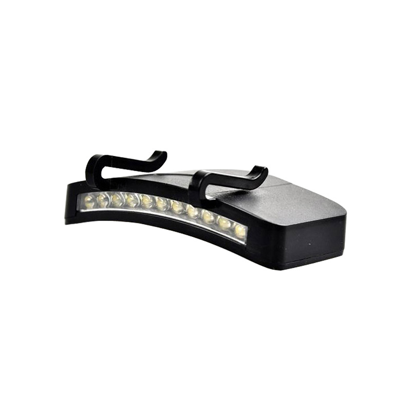 Pesca nocturna conveniente 11LED luz de clip de sombrero súper brillante 3aaa batería seca luz de sombrero de trabajo de senderismo al aire libre ultraligera