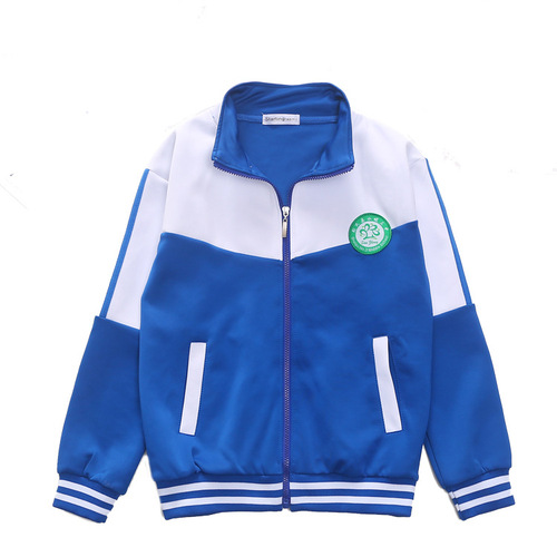 Spring and Autumn Junior High School and High School Students Blue and White School Uniforms College Long Sleeve Group Class Uniforms Men's and Women's Sportswear
