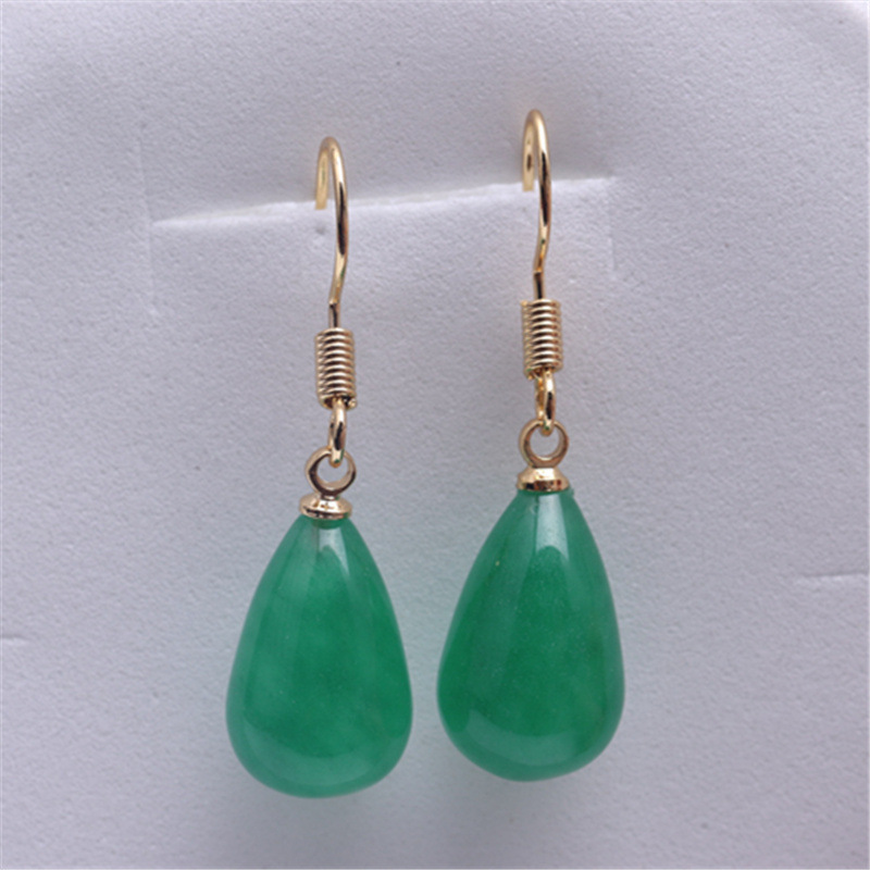 Fashionable earrings jade, wholesale