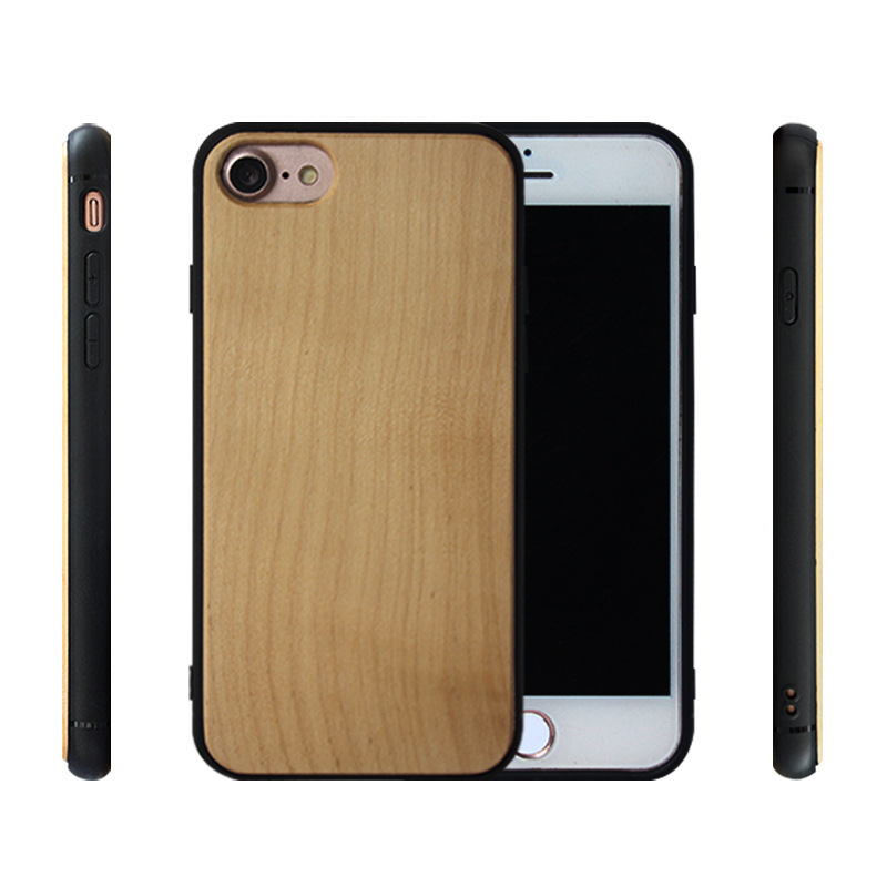 iphone678 Arc Thin Wooden Phone Case Apple 16 /14/15 promaxTPU Bamboo Protective Case