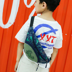 Children's Crossbody Bag for Boys, T-Shirt Bag with Dinosaur Waist Bag, Small Kids Outdoor Fashion Personal Mini Backpack with Zero Money Pocket, Trendy
