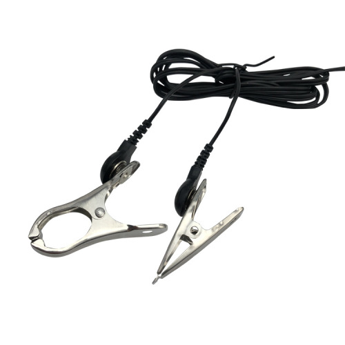 Stainless steel electric shock nipple clamp exercise correction breast clamp SM couple flirting sex toy foreign trade hot sale