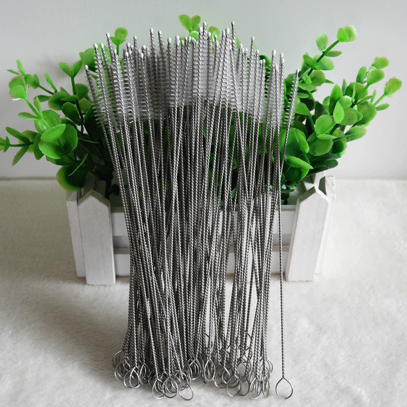 Оптовая продажа щеток для соломинок из нержавеющей стали, специальная щетка для соломинок для детских бутылочек, щетка с щетиной для детских бутылочек, щетка для соломинок для стаканов, экологически чистая