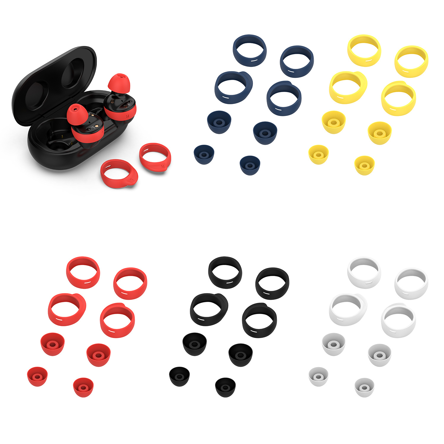 Suitable for Samsung Galaxy Buds2019 Wireless Bluetooth Headset Anti-Fall Protective Case Earplug Set Accessories