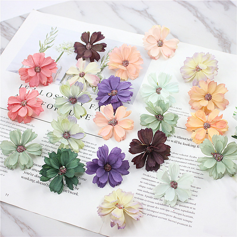 DIY Handmade Material Artificial Flower Flower Wedding Flower Wall Corsage Headdress Decorative Flower Chrysanthemum Star Language Flower