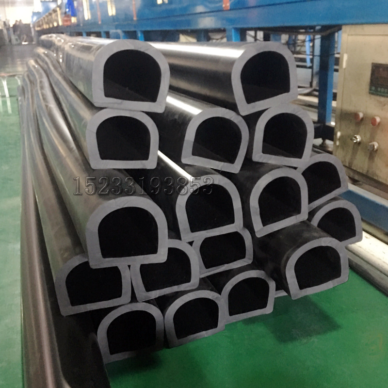 厂家直销空心D型橡胶护舷橡胶条 大型橡胶挤出减震D型条