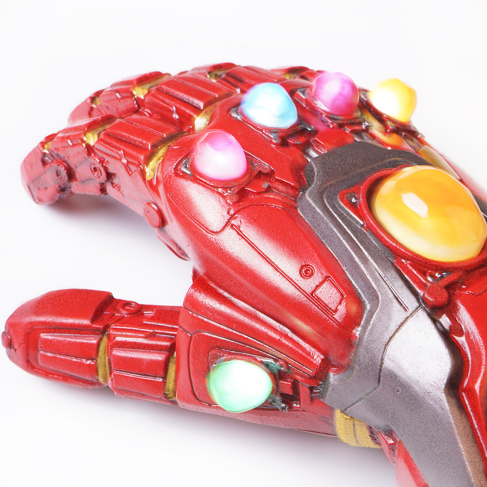 Guantes de Iron Man de Avengers 4 Endgame del fabricante original, 1:1 Thanos Infinity, con efectos especiales de iluminación