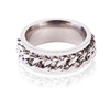 Ring stainless steel, chain, does not fade, European style