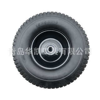 13寸PU发泡轮500-6 13寸沙滩车高尔夫车电瓶车PU轮 宽顶平顶胎面