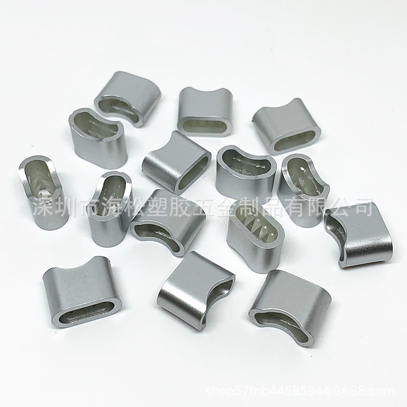 银色U型倒刺扣 工厂直销 一次性手腕带扣 标识带扣 缎带扣