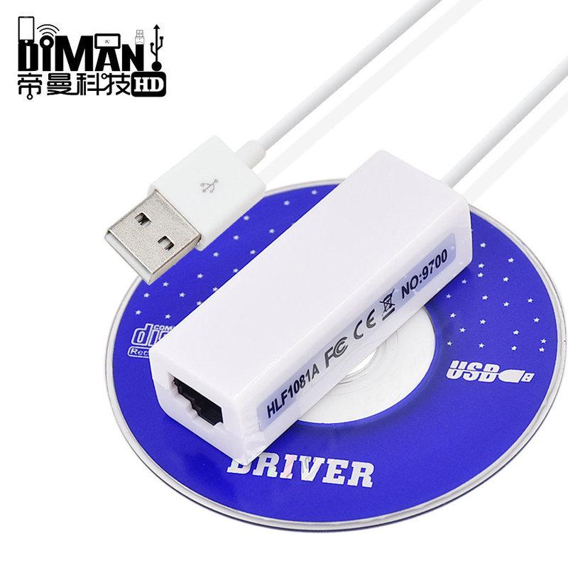 DM-HE02 RD9700 USB network card with cable USB to RJ45 wired network card Ethernet adapter