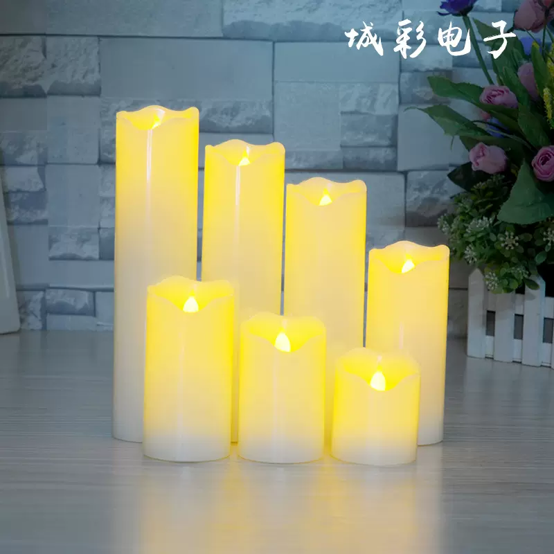 婚庆电子蜡烛灯 仿真led 不规则波浪斜口浪漫创意酒店会所装饰蜡