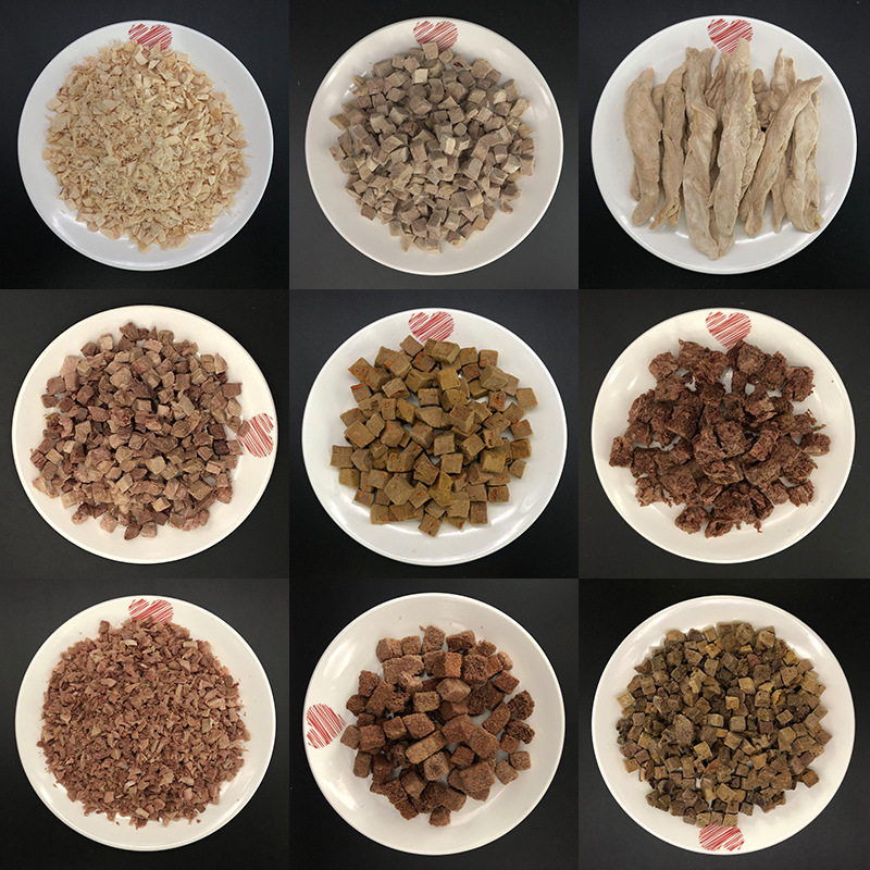 批发营养宠物冻干零食鸡心鸡肉鸭肉牛肉鱼类猫狗250g500g装
