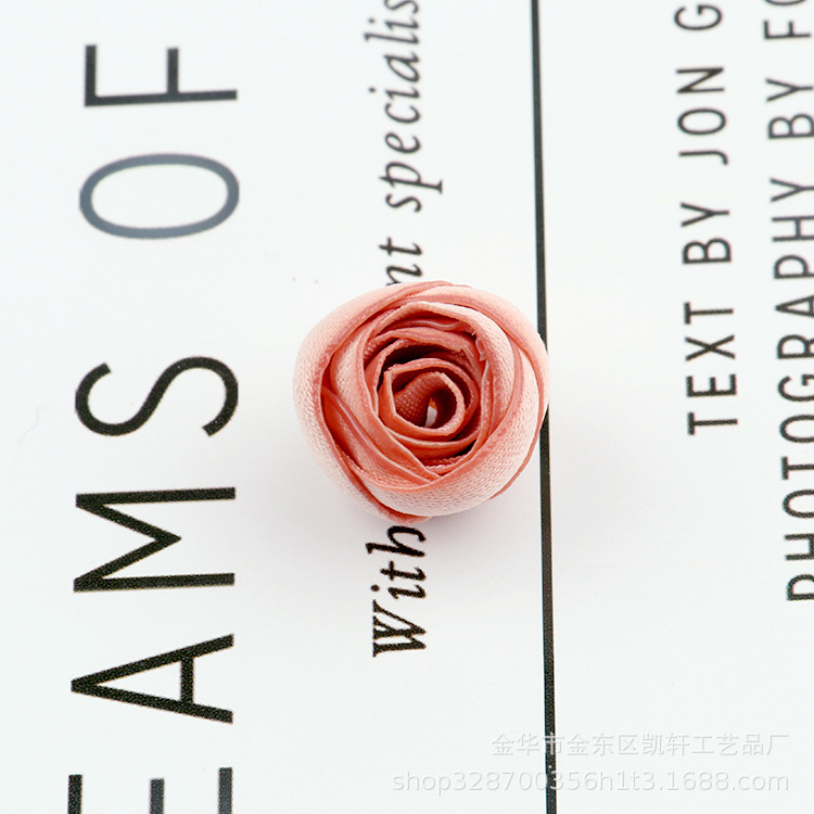 Accesorios coreanos para el cabello con pequeños capullos de flores de 1.5 cm, materiales para decoración del cabello DIY, adornos de flores de tela tridimensionales de estilo coreano, hechos a mano.