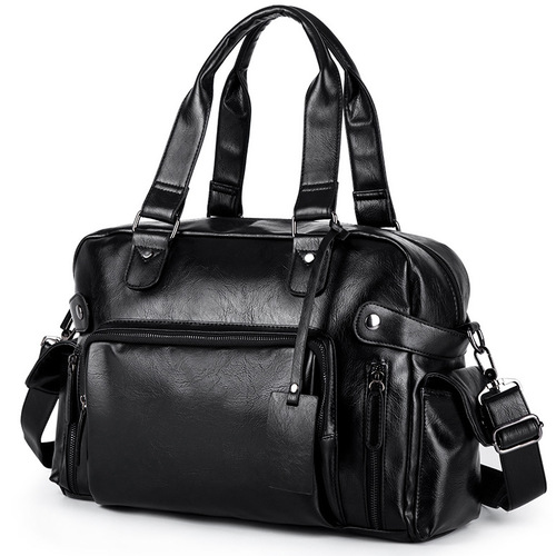 Wholesale Korean classic horizontal style men's portable shoulder bag large capacity travel bag trendy men's large shoulder bag