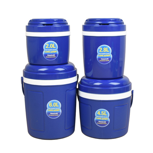 2L 4.5L 6L Plastic Sealed Ice Bucket Insulated Cooler Box Cool Portable Car Refrigerated Box with Lid Preservation Box Insulation Bucket